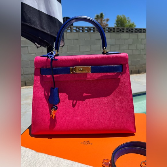 🏆💐HOST PICK💐🏆🩷💙Hermès Kelly 28 Epsom Leather Bag With Gold Hardware🩷💙 - Picture 5 of 17